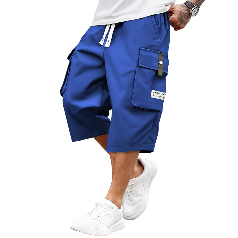 ⏳NUR HEUTE 50% RABATT!!📢Freizeithose Capri Cargohose für Herren mit Kordelzug