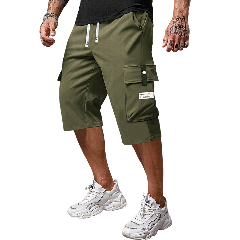 ⏳NUR HEUTE 50% RABATT!!📢Freizeithose Capri Cargohose für Herren mit Kordelzug
